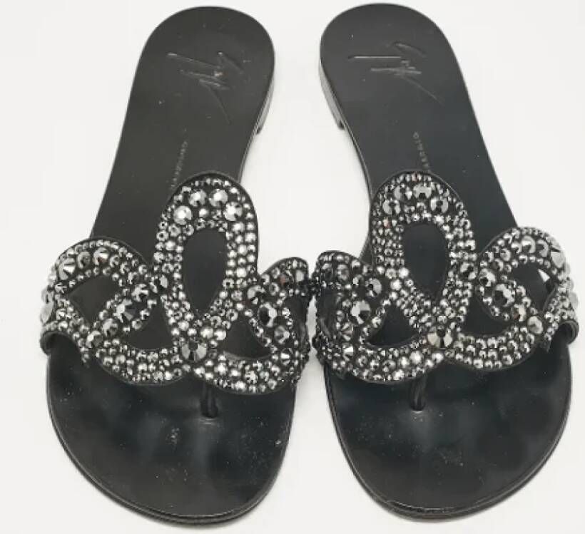 Giuseppe Zanotti Pre-owned Suede flats Black Dames