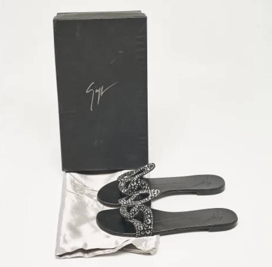 Giuseppe Zanotti Pre-owned Suede flats Black Dames