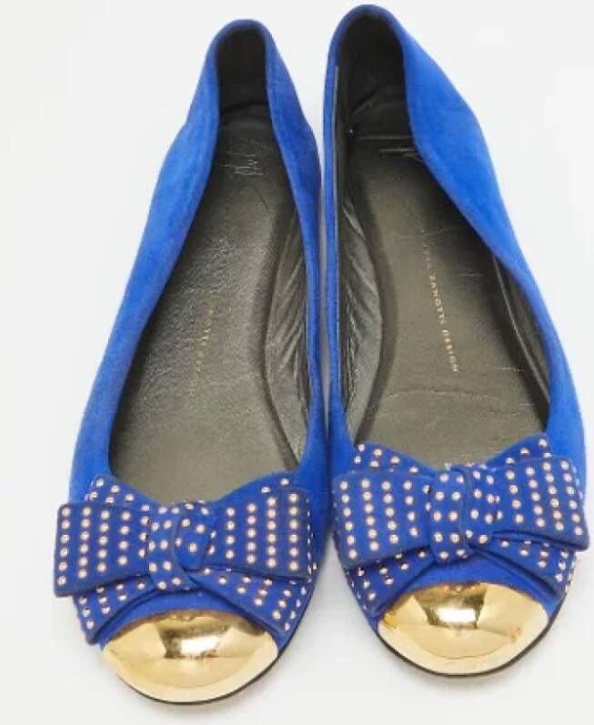 Giuseppe Zanotti Pre-owned Suede flats Blue Dames