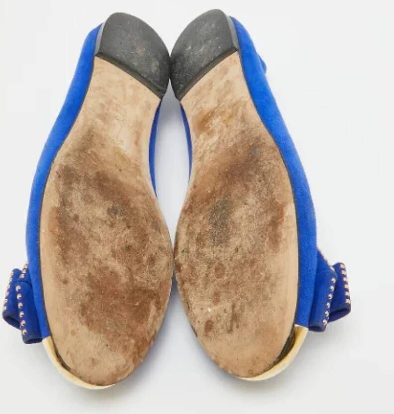 Giuseppe Zanotti Pre-owned Suede flats Blue Dames