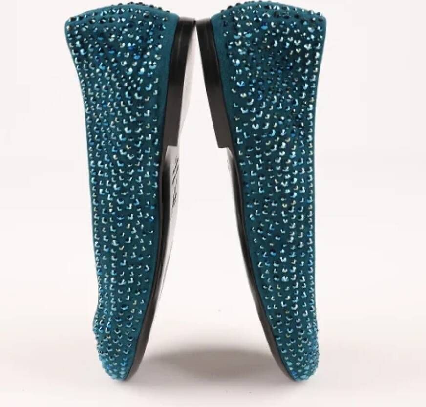 Giuseppe Zanotti Pre-owned Suede flats Blue Dames