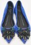 Giuseppe Zanotti Pre-owned Suede flats Blue Dames - Thumbnail 2