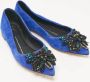 Giuseppe Zanotti Pre-owned Suede flats Blue Dames - Thumbnail 3