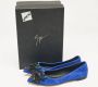 Giuseppe Zanotti Pre-owned Suede flats Blue Dames - Thumbnail 8