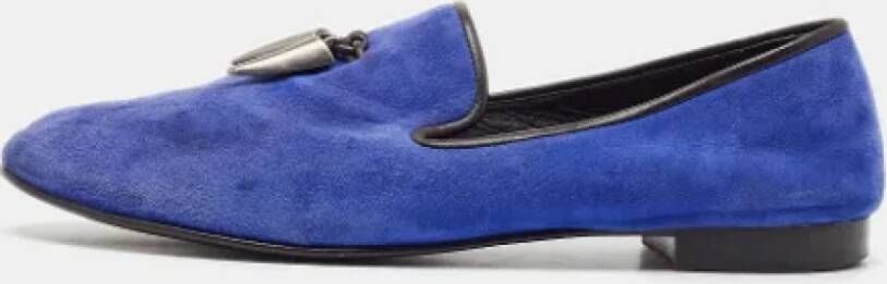 Giuseppe Zanotti Pre-owned Suede flats Blue Heren