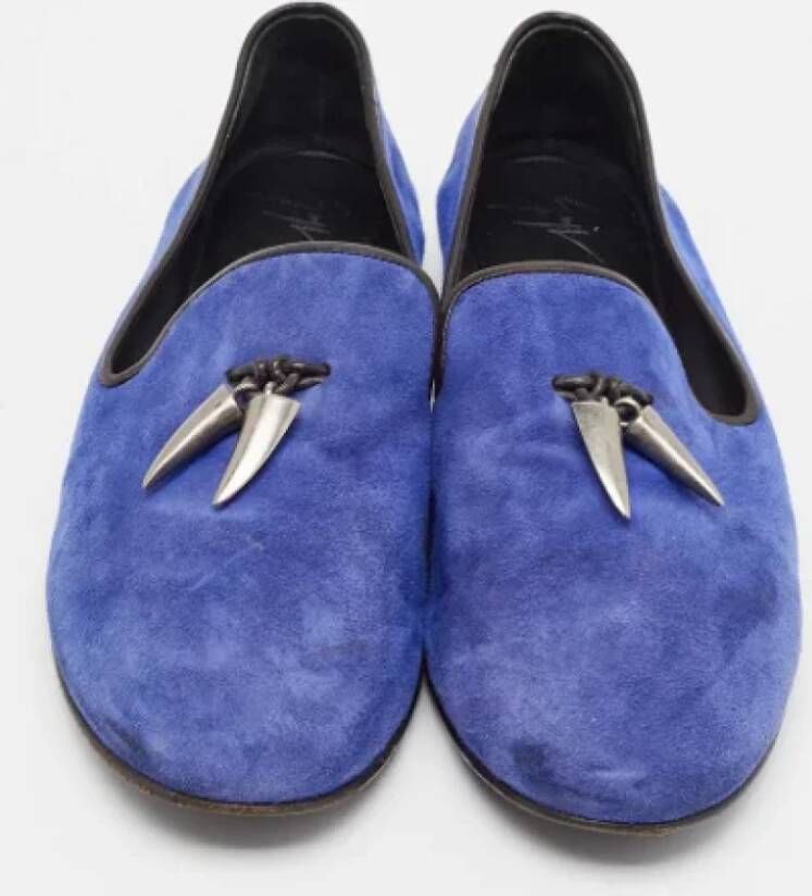 Giuseppe Zanotti Pre-owned Suede flats Blue Heren