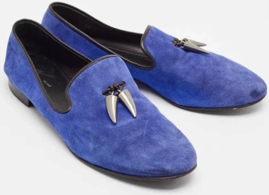 Giuseppe Zanotti Pre-owned Suede flats Blue Heren