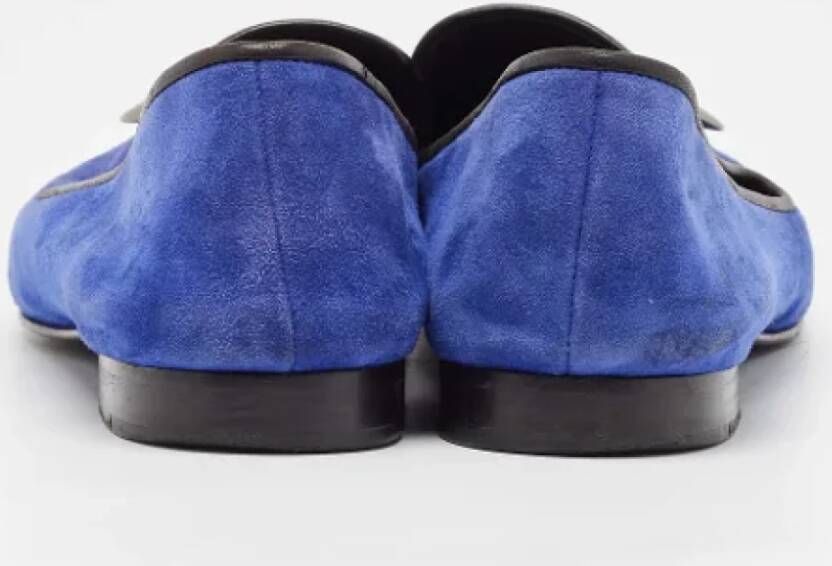 Giuseppe Zanotti Pre-owned Suede flats Blue Heren