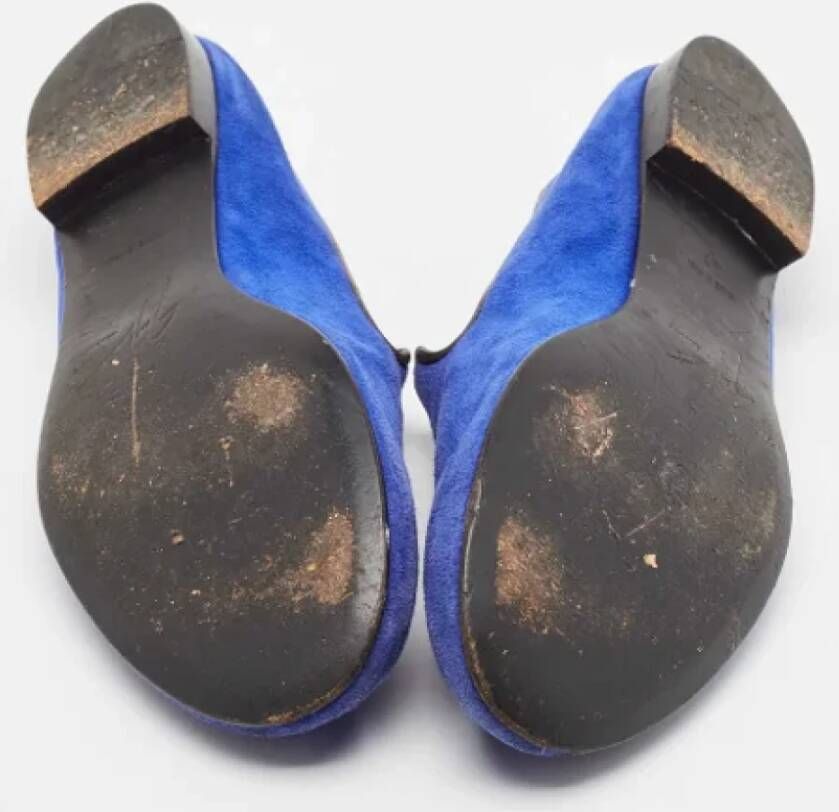 Giuseppe Zanotti Pre-owned Suede flats Blue Heren