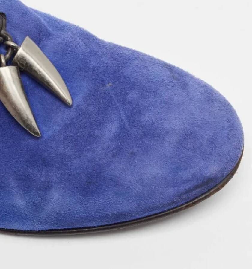 Giuseppe Zanotti Pre-owned Suede flats Blue Heren