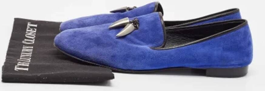 Giuseppe Zanotti Pre-owned Suede flats Blue Heren