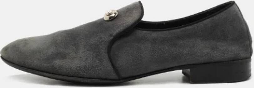 Giuseppe Zanotti Pre-owned Suede flats Gray Dames