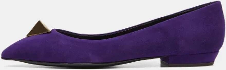 Giuseppe Zanotti Pre-owned Suede flats Purple Dames