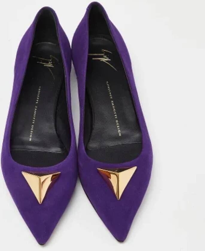 Giuseppe Zanotti Pre-owned Suede flats Purple Dames