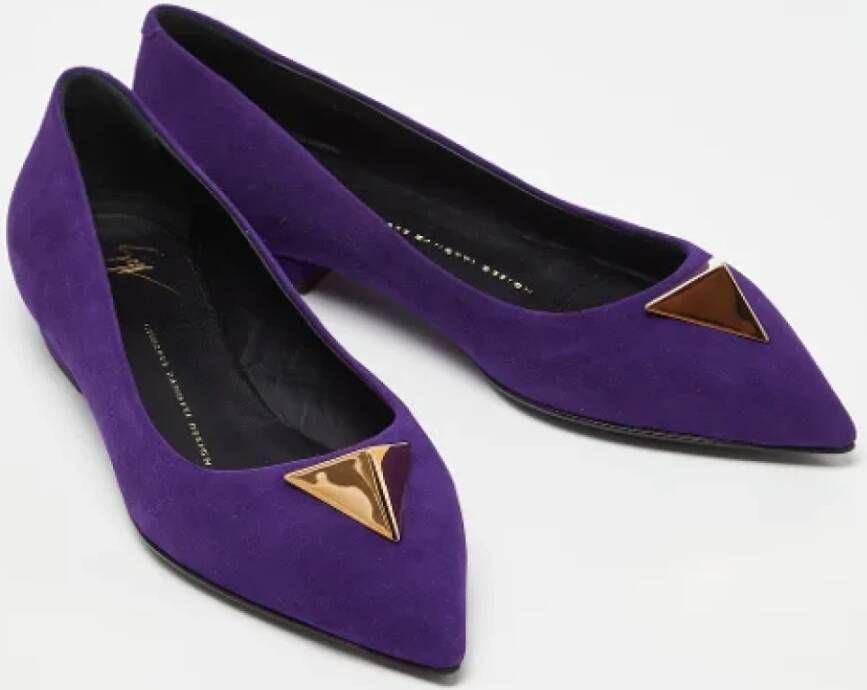 Giuseppe Zanotti Pre-owned Suede flats Purple Dames