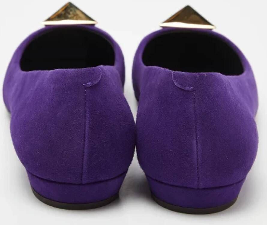 Giuseppe Zanotti Pre-owned Suede flats Purple Dames