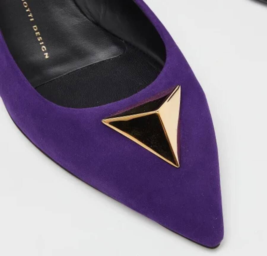 Giuseppe Zanotti Pre-owned Suede flats Purple Dames