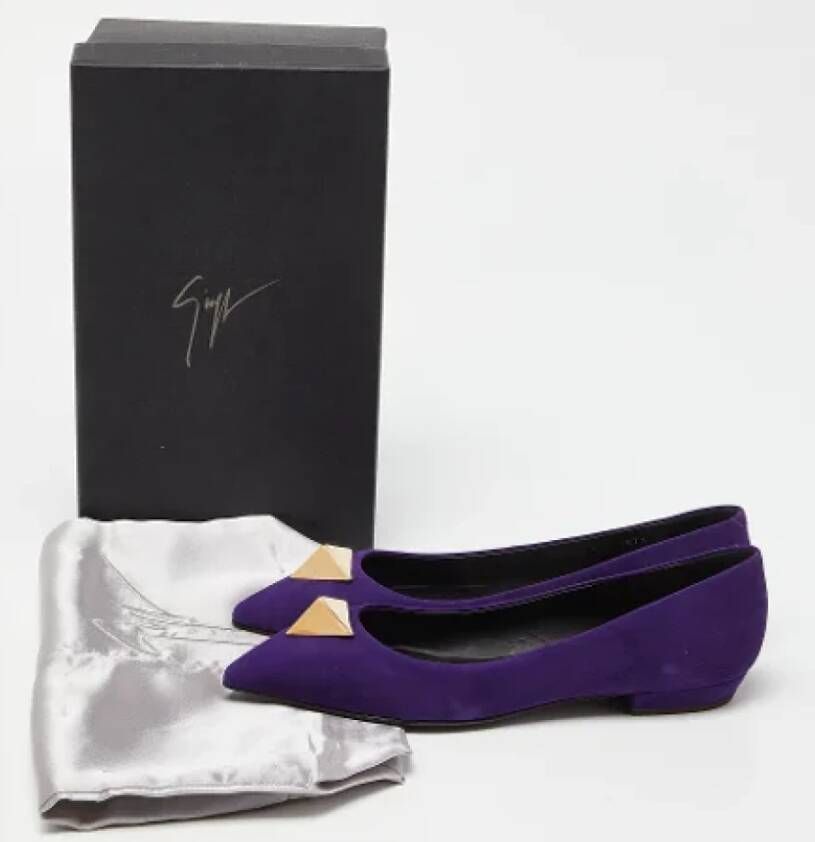 Giuseppe Zanotti Pre-owned Suede flats Purple Dames