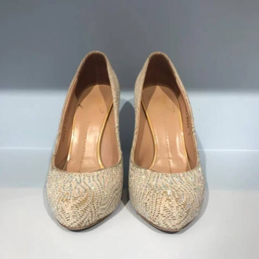 Giuseppe Zanotti Pre-owned Suede heels Beige Dames