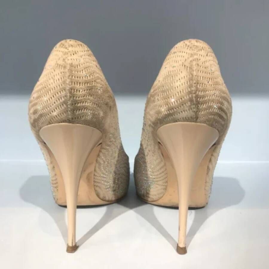 Giuseppe Zanotti Pre-owned Suede heels Beige Dames