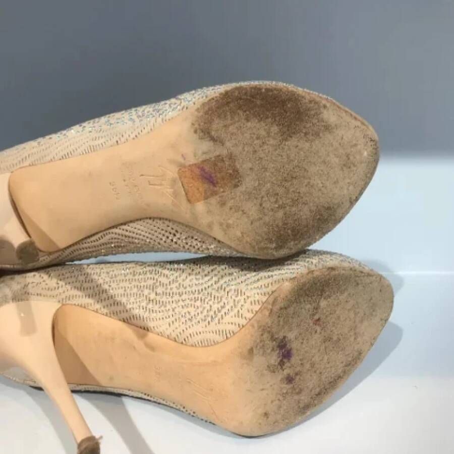 Giuseppe Zanotti Pre-owned Suede heels Beige Dames