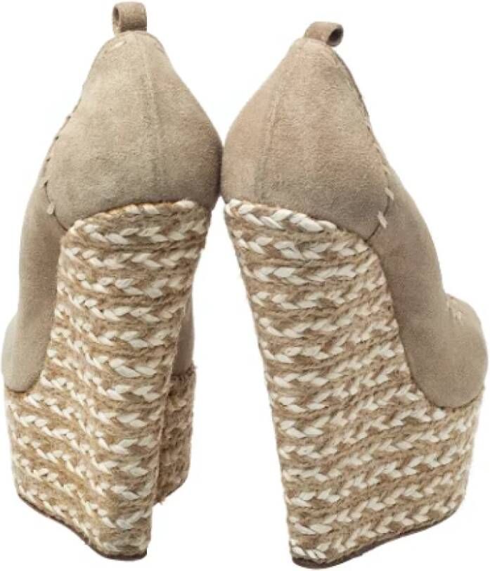 Giuseppe Zanotti Pre-owned Suede heels Beige Dames