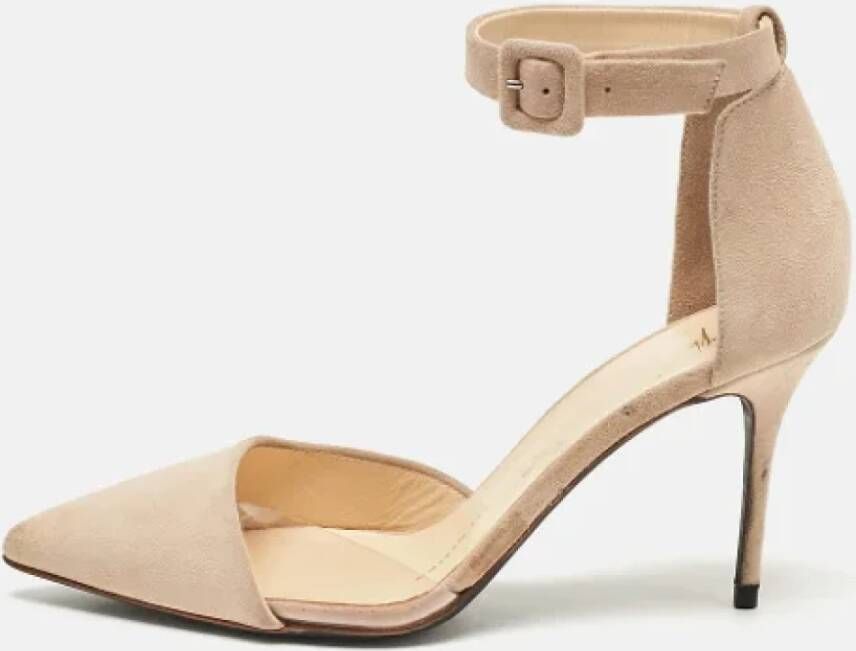 Giuseppe Zanotti Pre-owned Suede heels Beige Dames