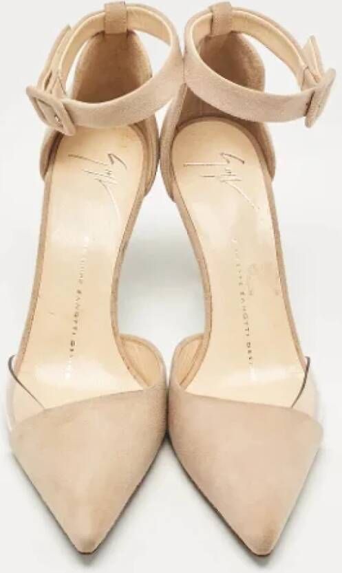 Giuseppe Zanotti Pre-owned Suede heels Beige Dames