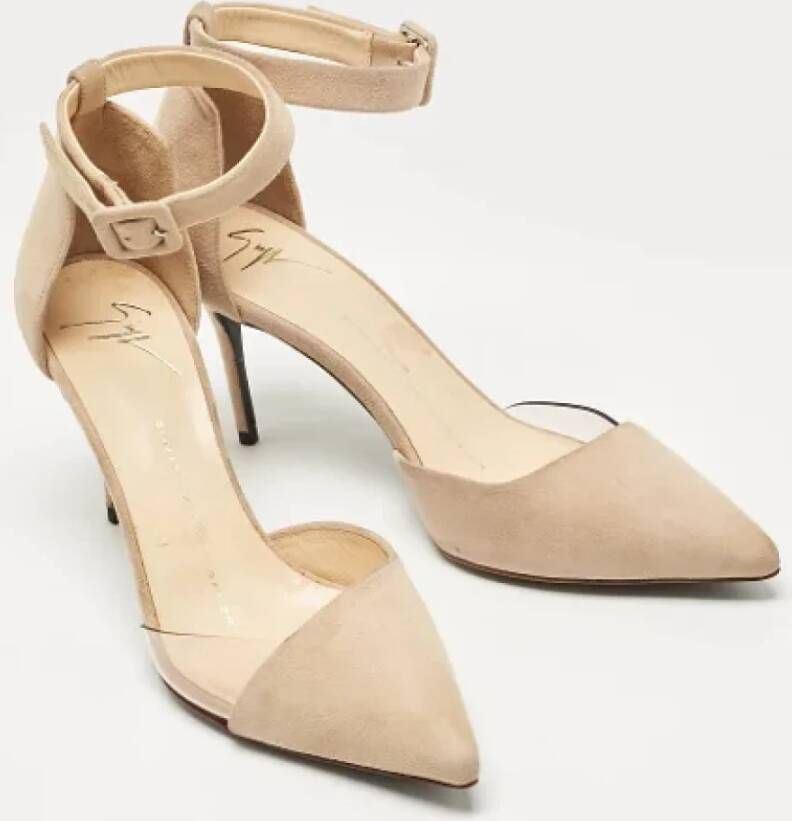 Giuseppe Zanotti Pre-owned Suede heels Beige Dames