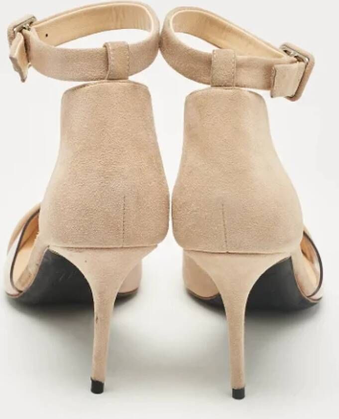 Giuseppe Zanotti Pre-owned Suede heels Beige Dames