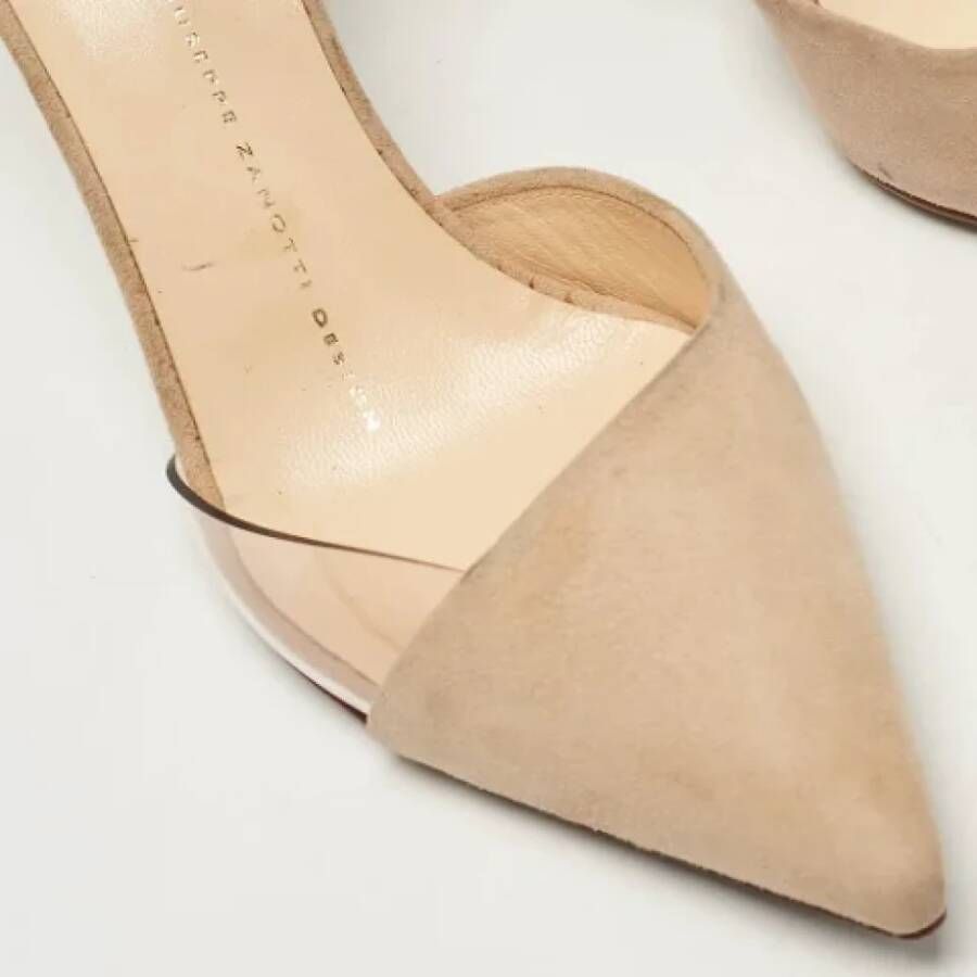 Giuseppe Zanotti Pre-owned Suede heels Beige Dames