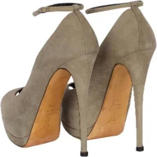 Giuseppe Zanotti Pre-owned Suede heels Beige Dames