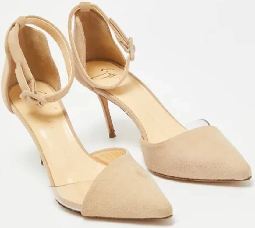 Giuseppe Zanotti Pre-owned Suede heels Beige Dames