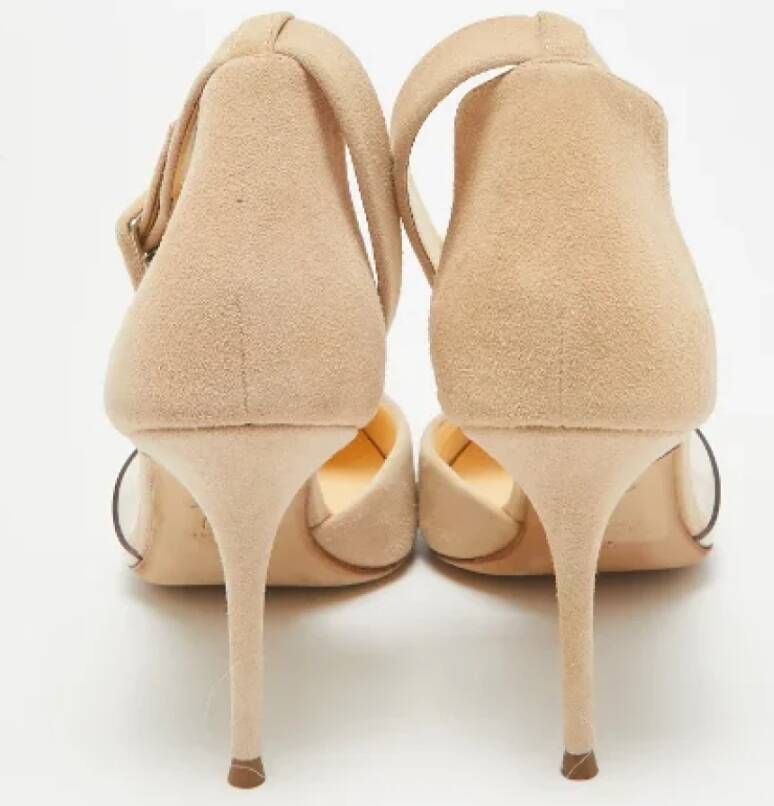 Giuseppe Zanotti Pre-owned Suede heels Beige Dames