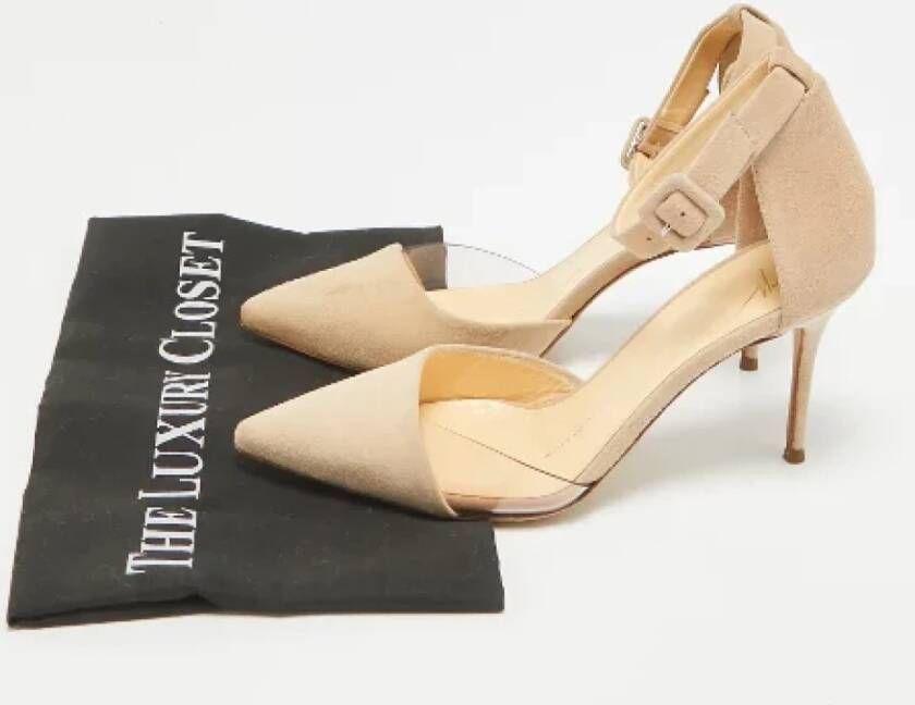 Giuseppe Zanotti Pre-owned Suede heels Beige Dames