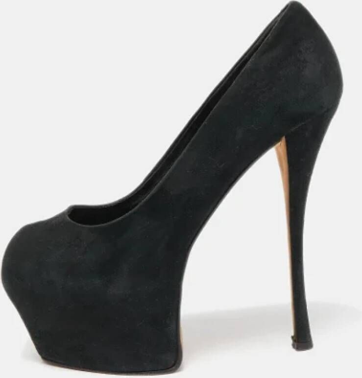 Giuseppe Zanotti Pre-owned Suede heels Black Dames