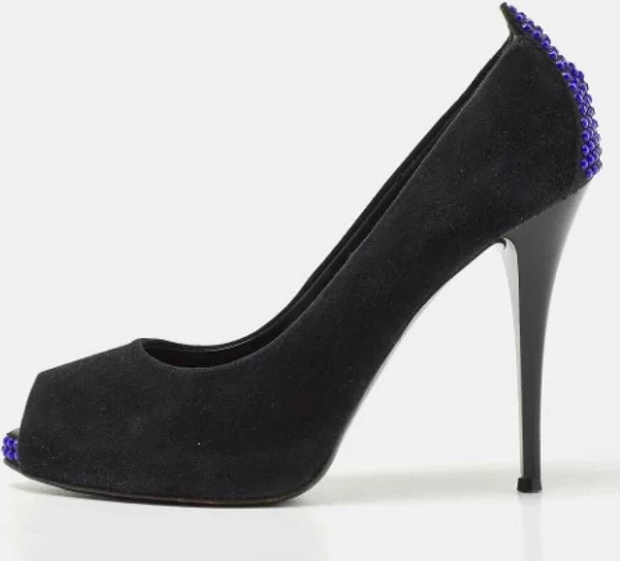 Giuseppe Zanotti Pre-owned Suede heels Black Dames