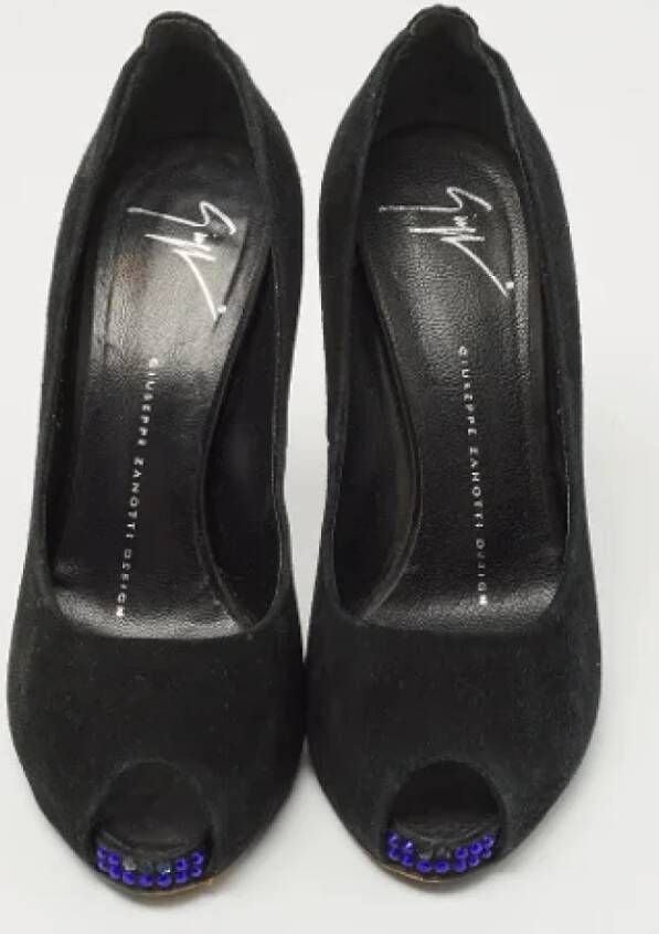 Giuseppe Zanotti Pre-owned Suede heels Black Dames