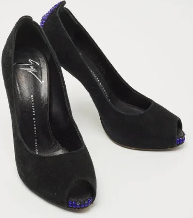 Giuseppe Zanotti Pre-owned Suede heels Black Dames