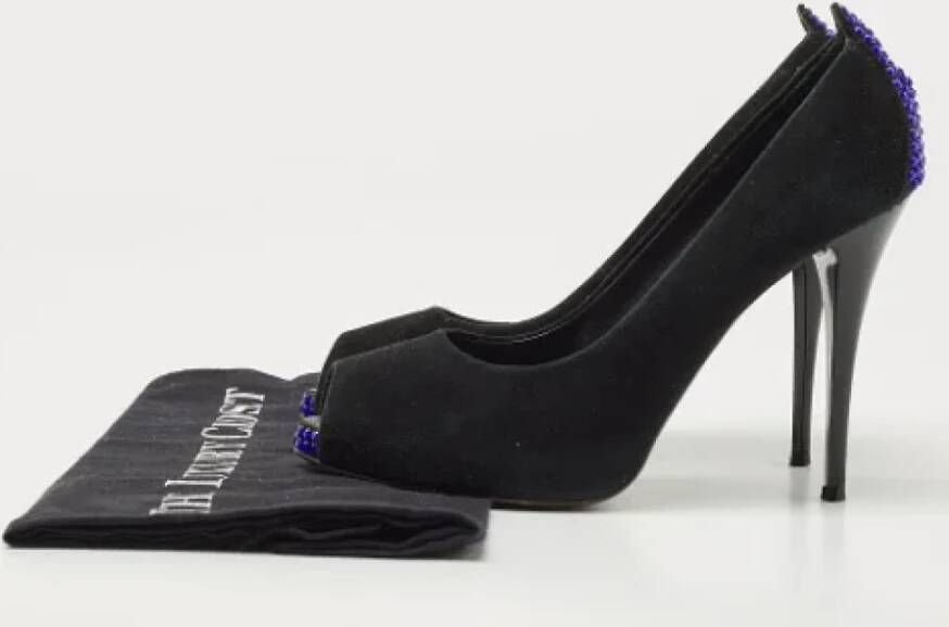 Giuseppe Zanotti Pre-owned Suede heels Black Dames