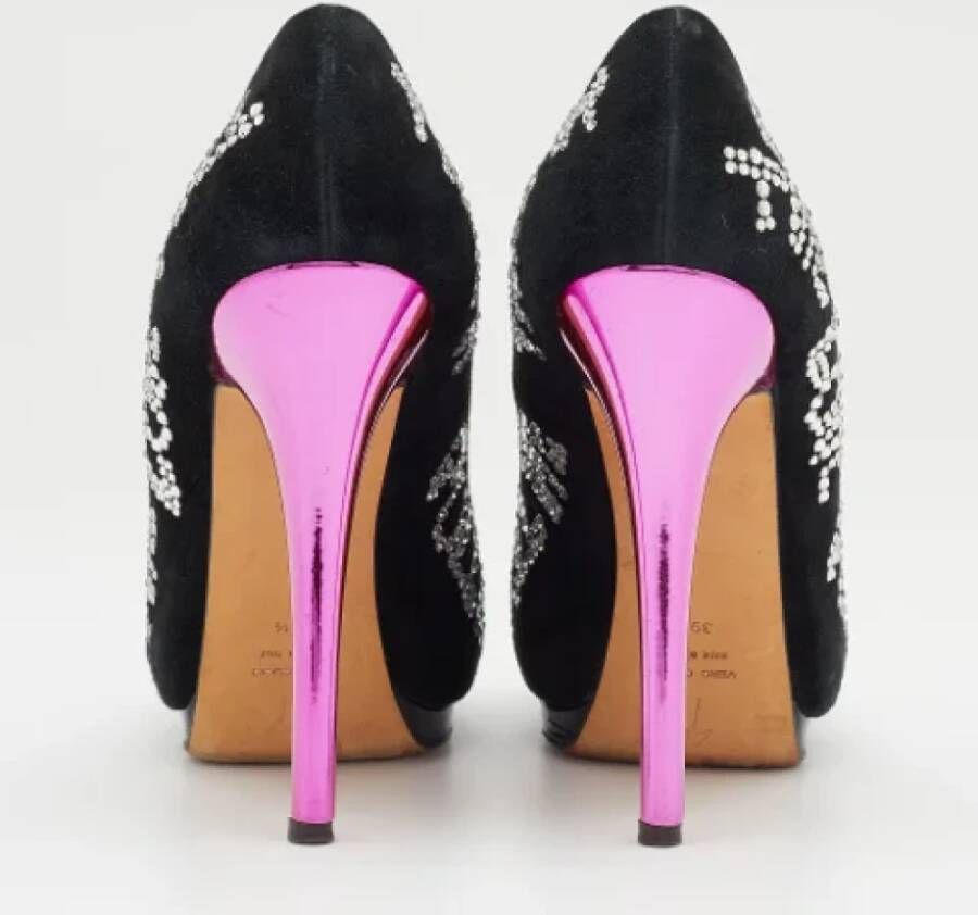 Giuseppe Zanotti Pre-owned Suede heels Black Dames