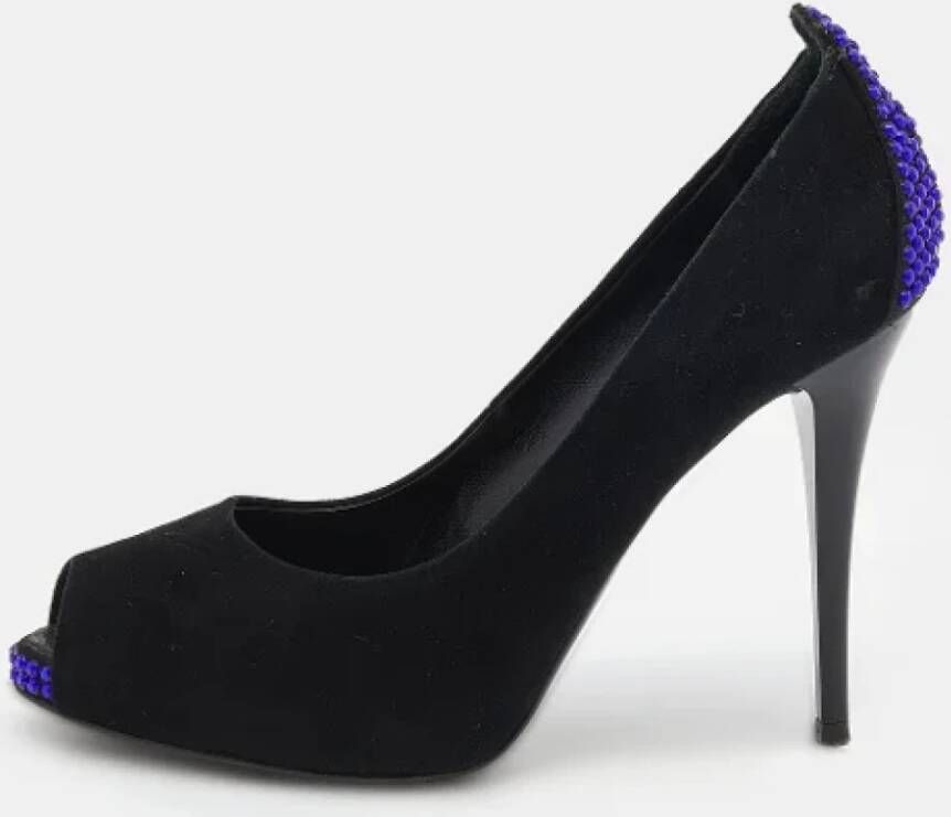 Giuseppe Zanotti Pre-owned Suede heels Black Dames