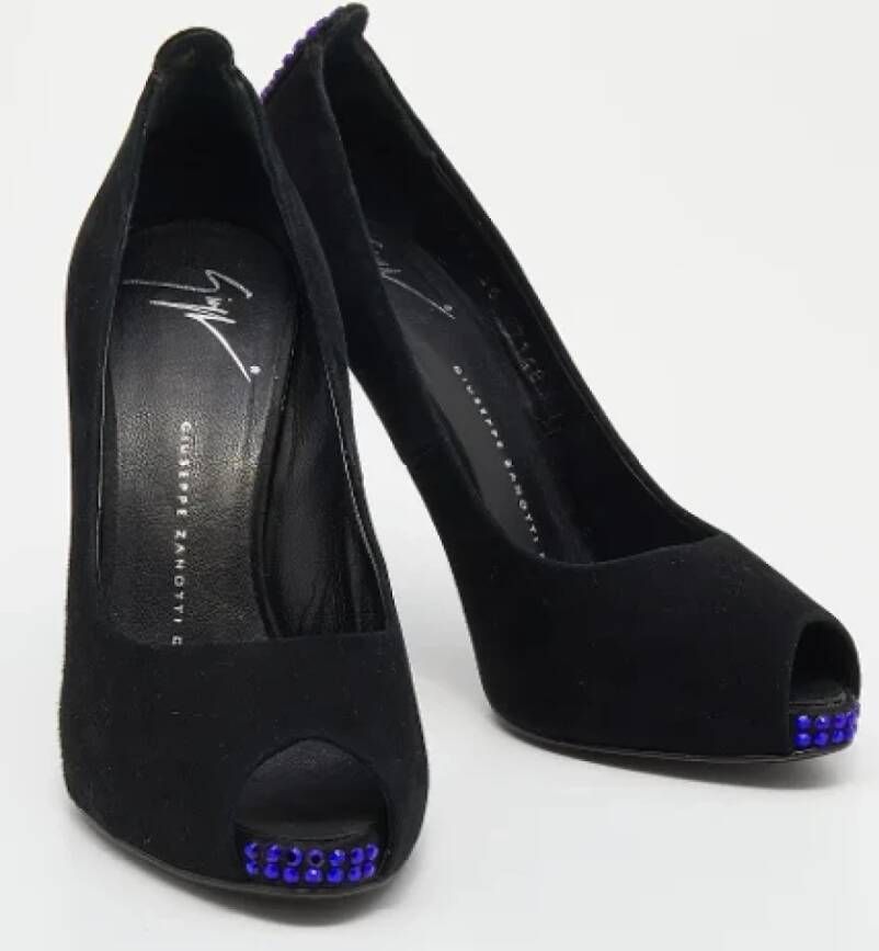 Giuseppe Zanotti Pre-owned Suede heels Black Dames