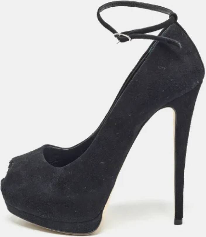 Giuseppe Zanotti Pre-owned Suede heels Black Dames