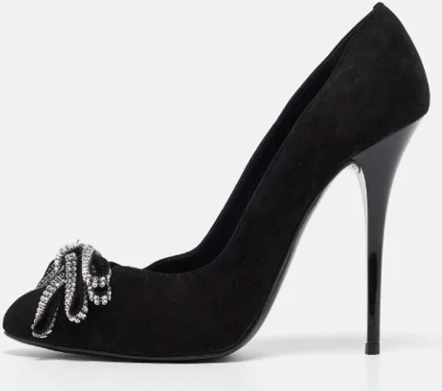 Giuseppe Zanotti Pre-owned Suede heels Black Dames