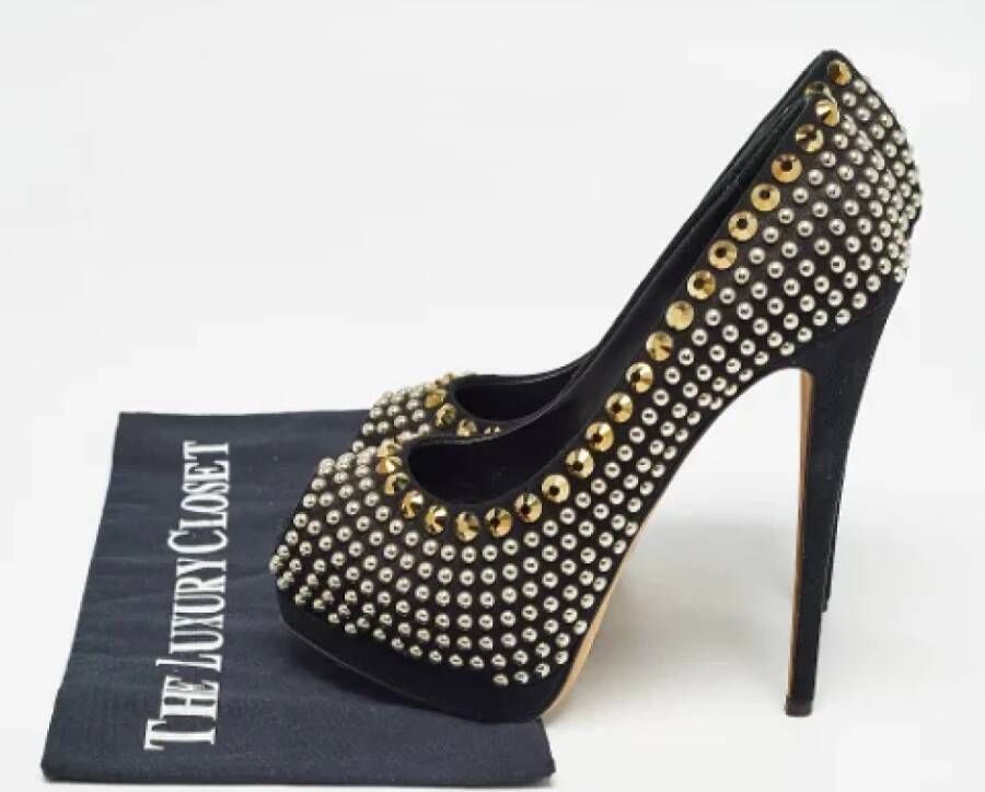 Giuseppe Zanotti Pre-owned Suede heels Black Dames