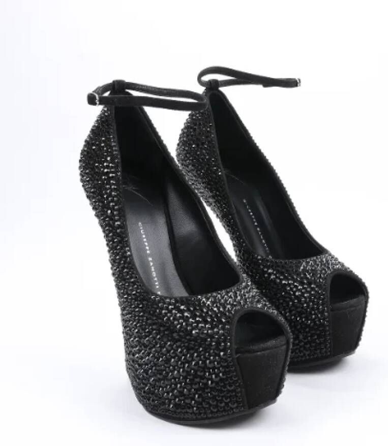 Giuseppe Zanotti Pre-owned Suede heels Black Dames