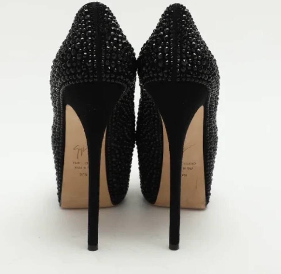 Giuseppe Zanotti Pre-owned Suede heels Black Dames