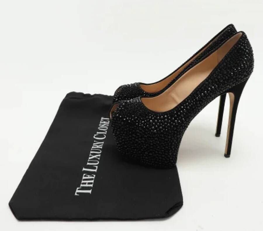 Giuseppe Zanotti Pre-owned Suede heels Black Dames