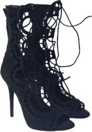 Giuseppe Zanotti Pre-owned Suede heels Black Dames